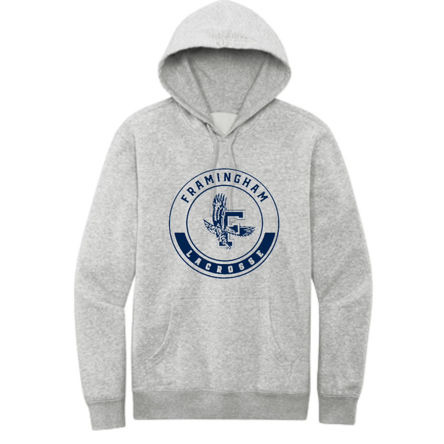 FRAMINGHAM YOUTH LACROSSE ADULT CIRCLE LOGO HOODIE - GRAY