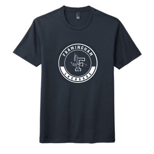 FRAMINGHAM YOUTH LACROSSE CIRCLE LOGO ADULT TEE - NAVY