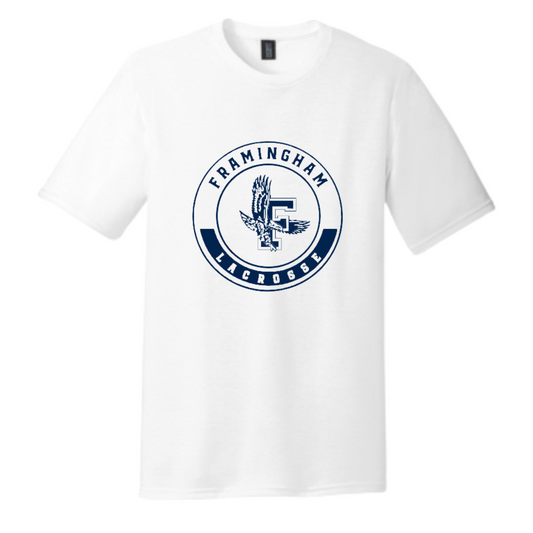 FRAMINGHAM YOUTH LACROSSE CIRCLE LOGO ADULT TEE - WHITE