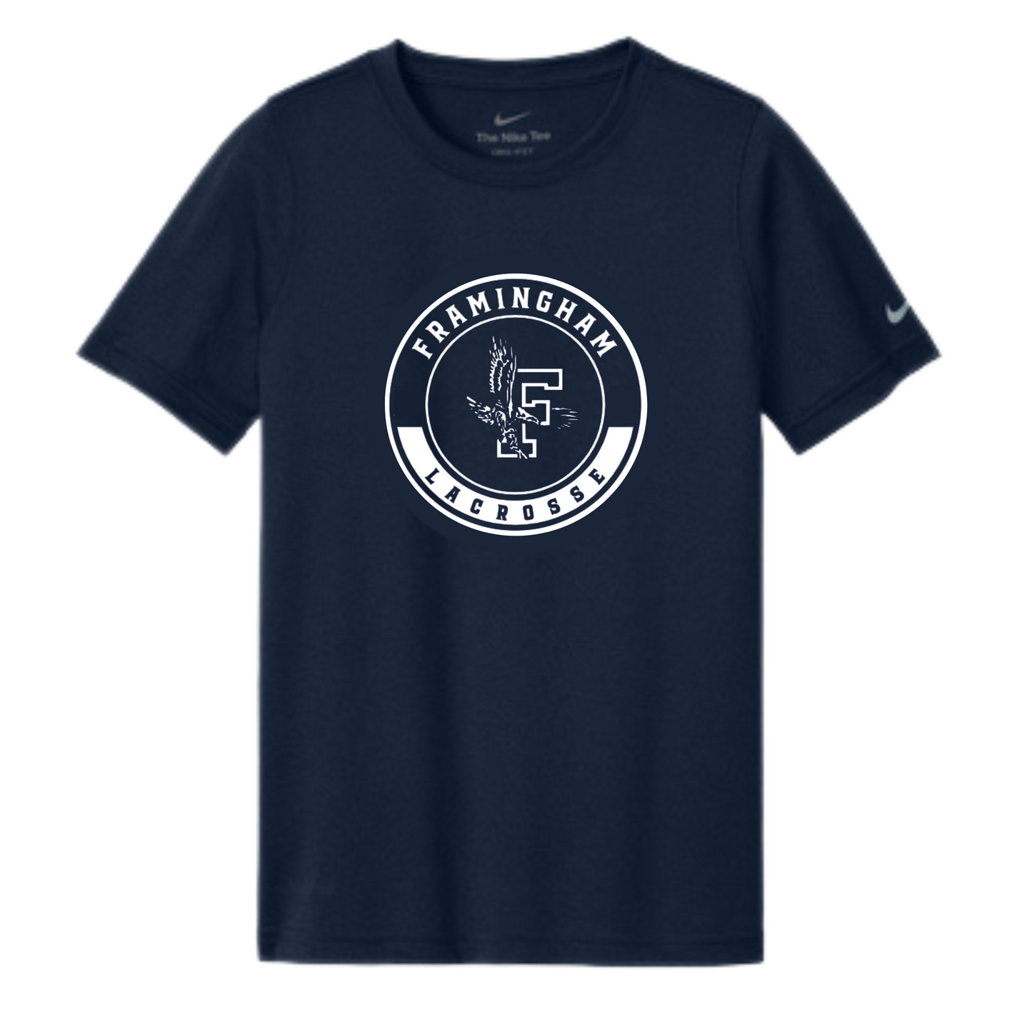 FRAMINGHAM YOUTH LACROSSE CIRCLE LOGO NIKE LEGEND YOUTH TEE - NAVY