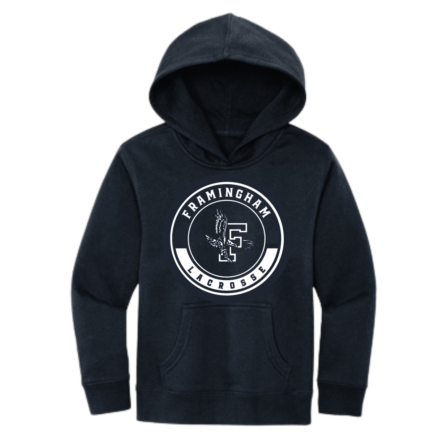 FRAMINGHAM YOUTH LACROSSE CIRCLE LOGO YOUTH HOODIE - NAVY