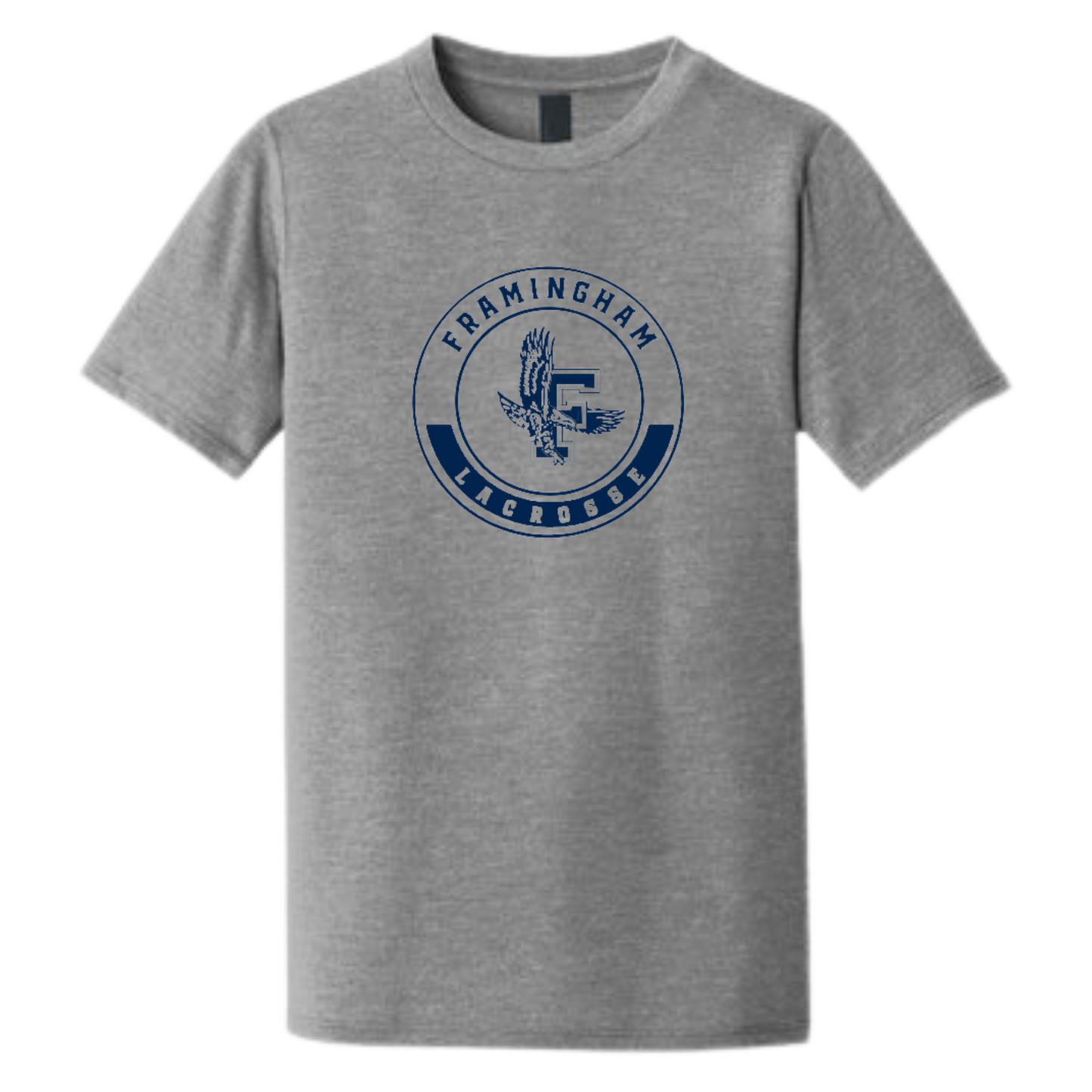 FRAMINGHAM YOUTH LACROSSE CIRCLE LOGO YOUTH TEE - GRAY