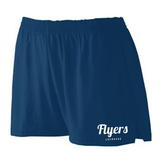 FRAMINGHAM YOUTH LACROSSE FLYERS GIRLS TRIM FIT JERSEY SHORTS - NAVY