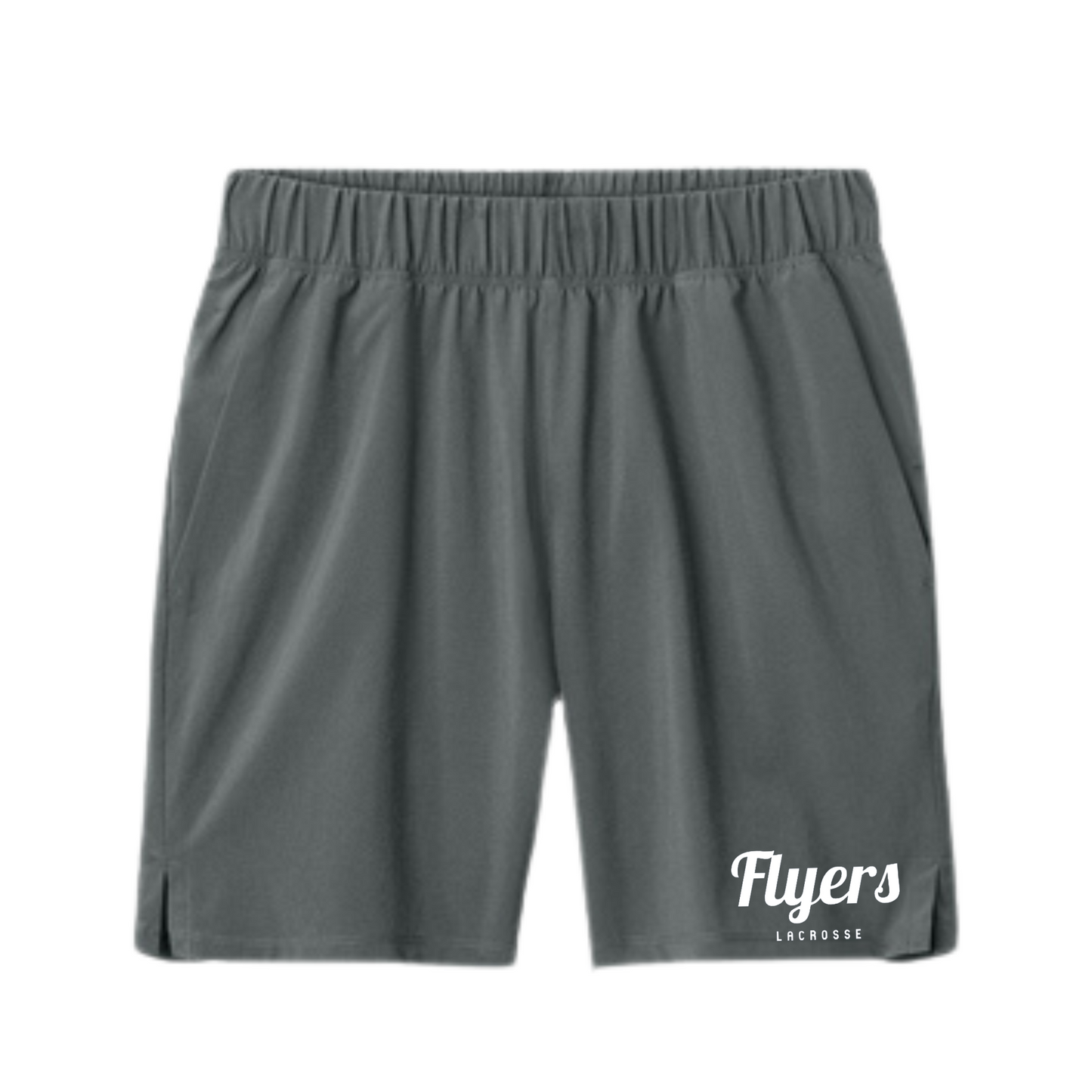 FRAMINGHAM HIGH LACROSSE FLYERS SPORT-TEK REPEAT 7" MEN'S SHORTS - IRON GRAY