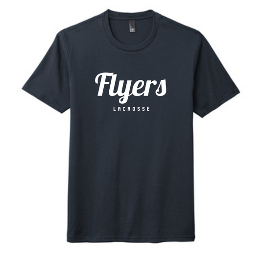 FRAMINGHAM YOUTH LACROSSE FLYERS ADULT TEE - NAVY