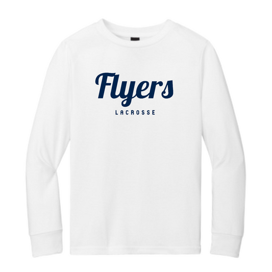 FRAMINGHAM YOUTH LACROSSE FLYERS YOUTH LONG-SLEEVE TEE - WHITE