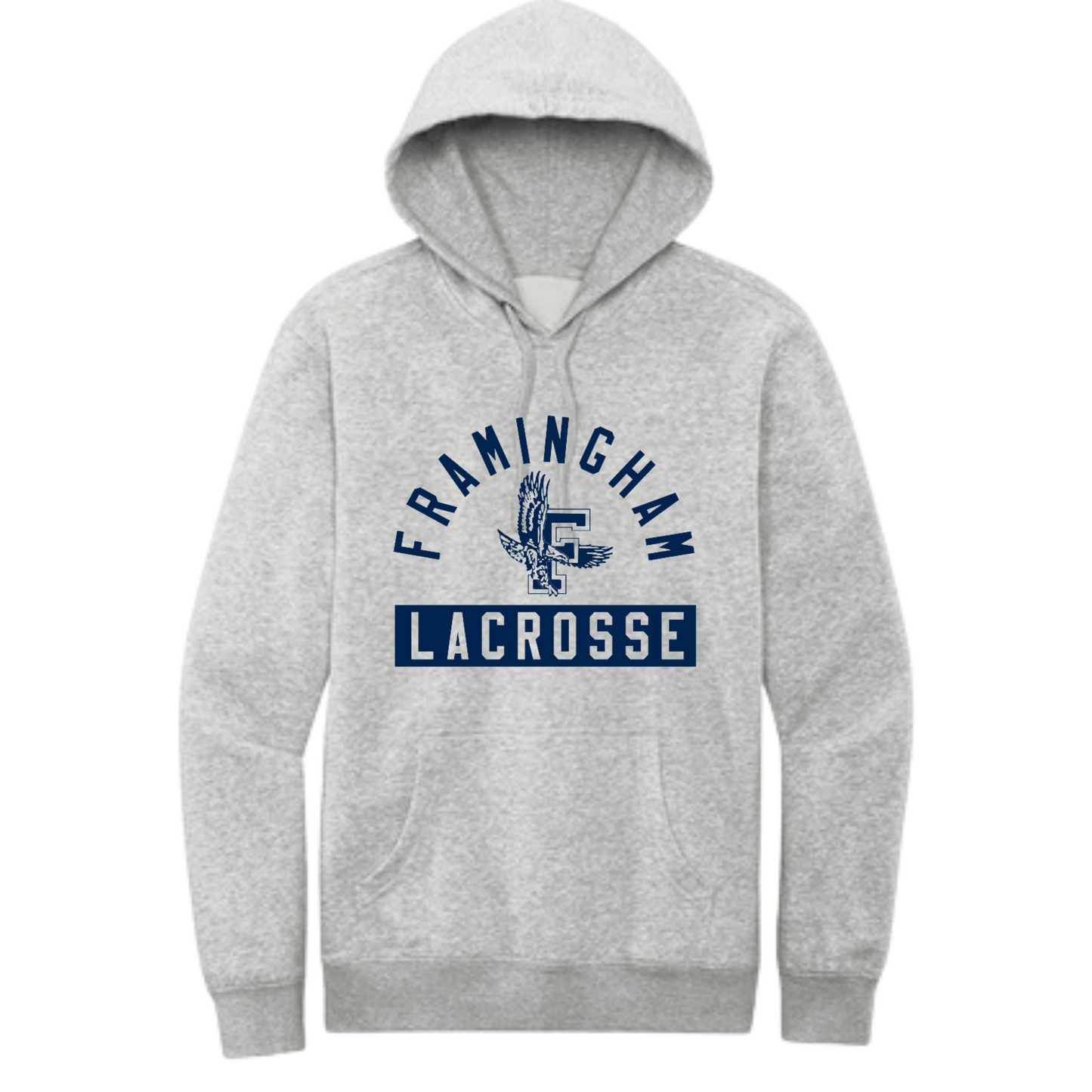 FRAMINGHAM HIGH LACROSSE ADULT HOODIE - GRAY