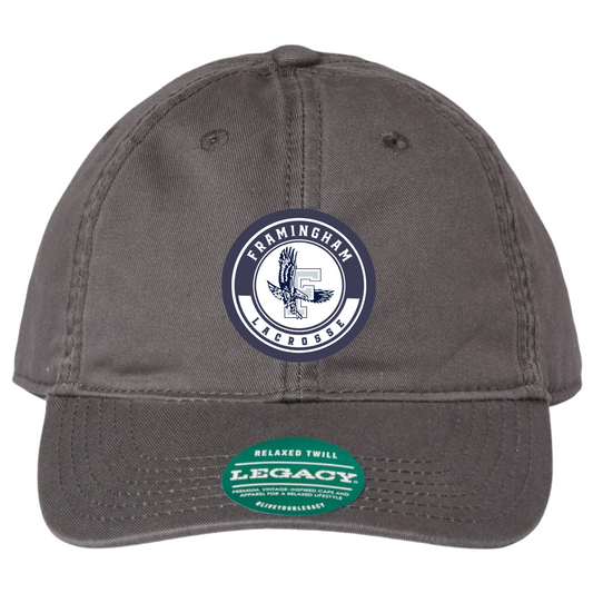 FRAMINGHAM YOUTH LACROSSE RELAXED TWILL DAD HAT - DARK GRAY