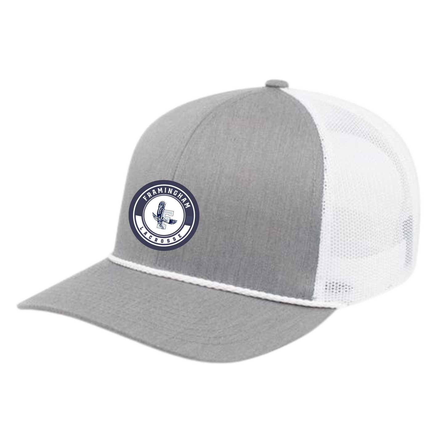 FRAMINGHAM YOUTH LACROSSE TRUCKER SNAPBACK BRAID CAP - HEATHER GRAY