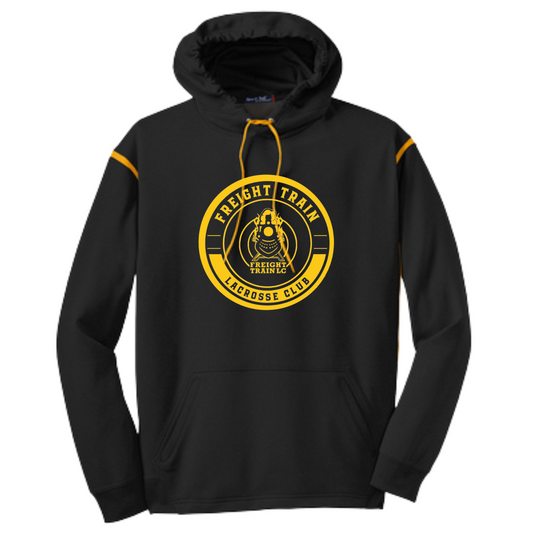 FREIGHT TRAIN LACROSSE CLUB CIRCLE LOGO SPORT-TEK ATHLETIC CUT ADULT HOODIE