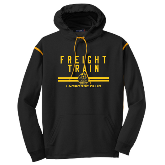 FREIGHT TRAIN LACROSSE CLUB DOUBLE LINE SPORT-TEK ATHLETIC CUT ADULT HOODIE