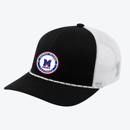 SELECT LACROSSE TRUCKER SNAPBACK BRAID CAP - BLACK