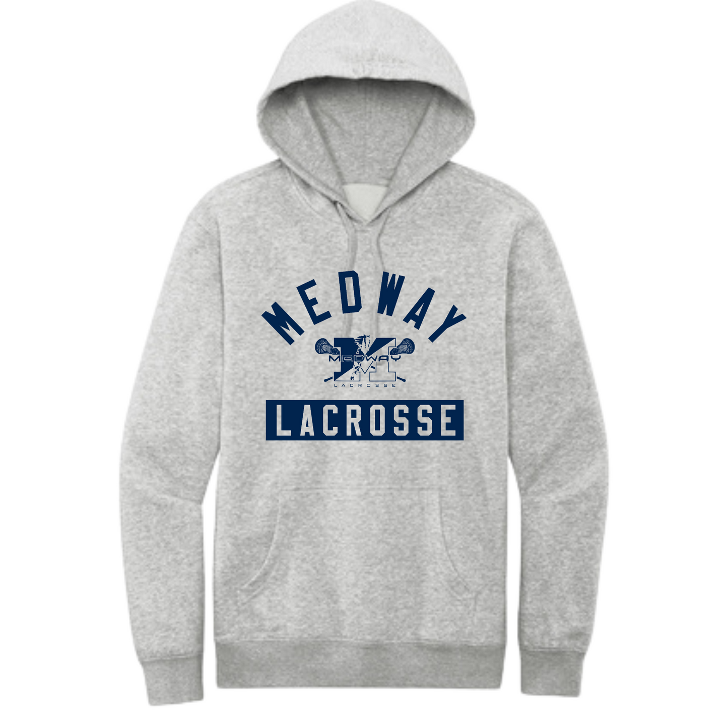 MEDWAY YOUTH LACROSSE ARCH ADULT HOODIE - GRAY