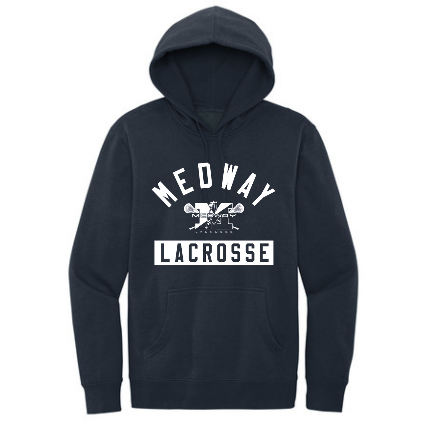 MEDWAY YOUTH LACROSSE ARCH ADULT HOODIE - NAVY