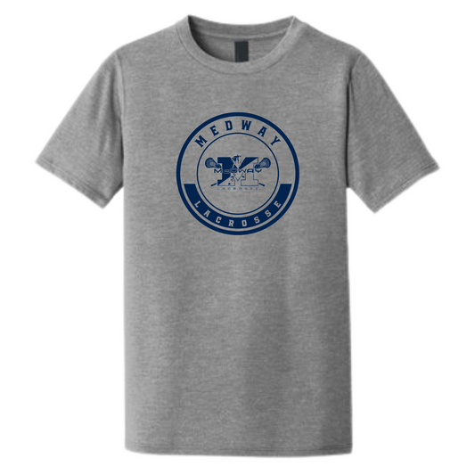 MEDWAY YOUTH LACROSSE CIRCLE LOGO YOUTH TEE - GRAY