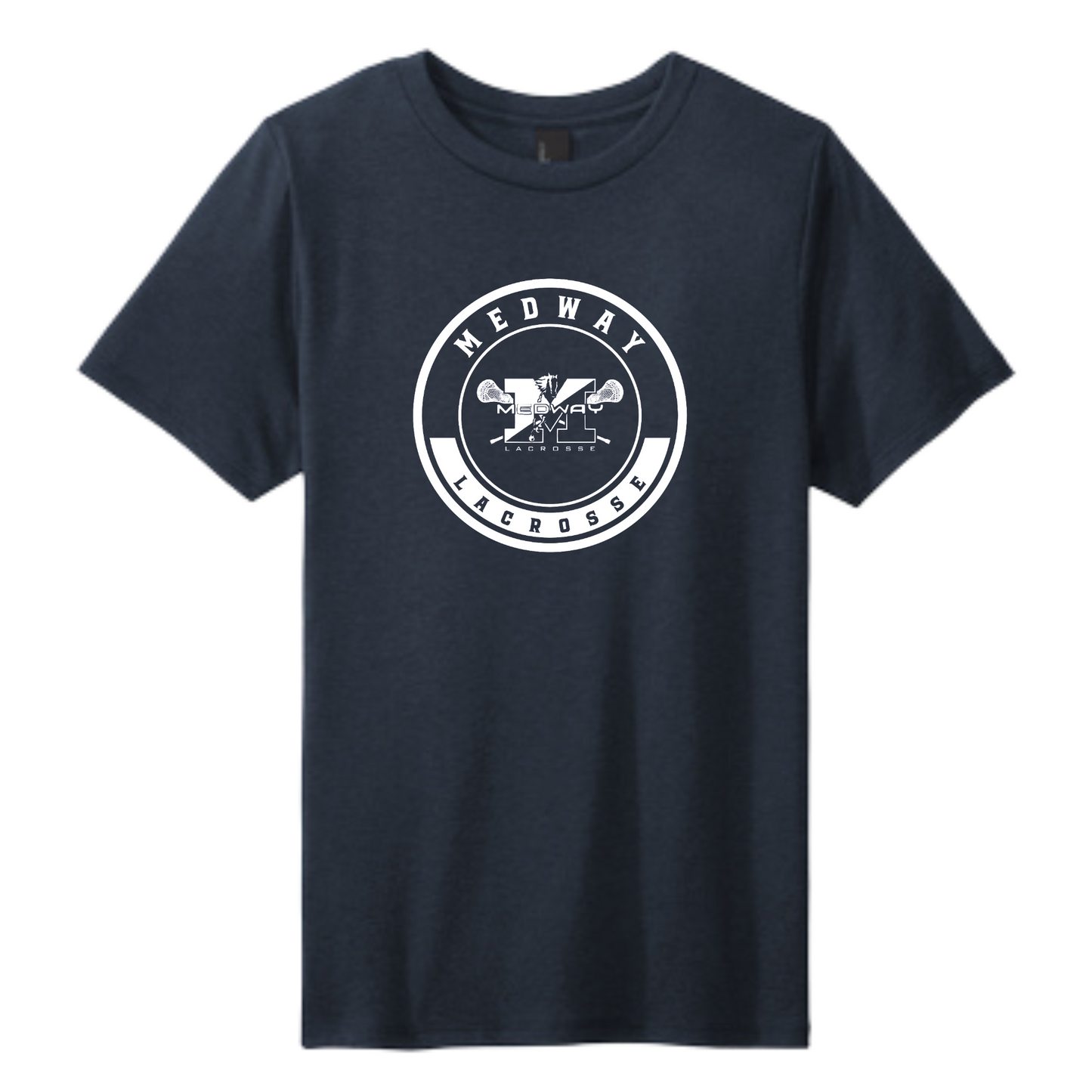 MEDWAY YOUTH LACROSSE CIRCLE LOGO YOUTH TEE - NAVY