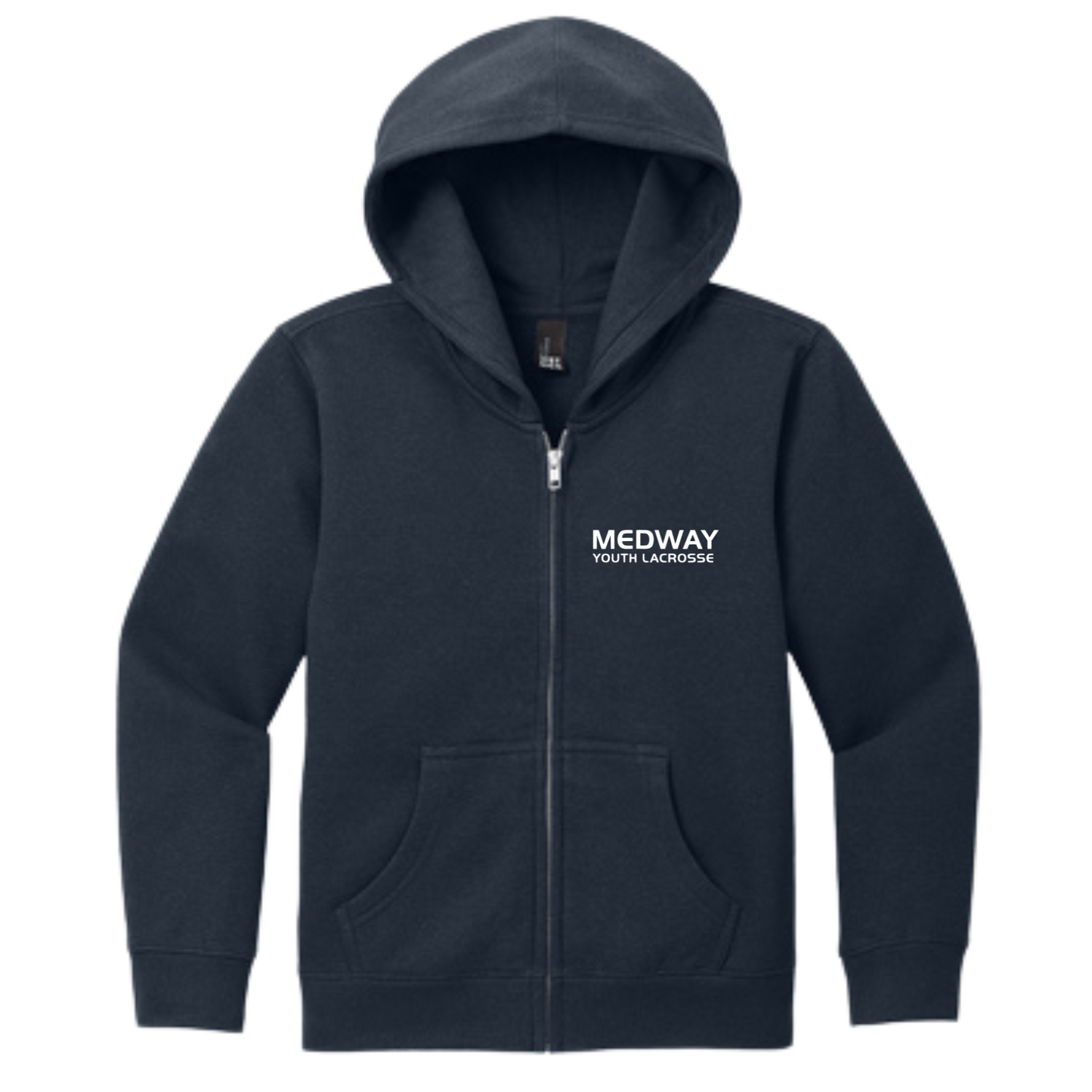 MEDWAY YOUTH LACROSSE YOUTH FULL ZIP HOODIE - NAVY