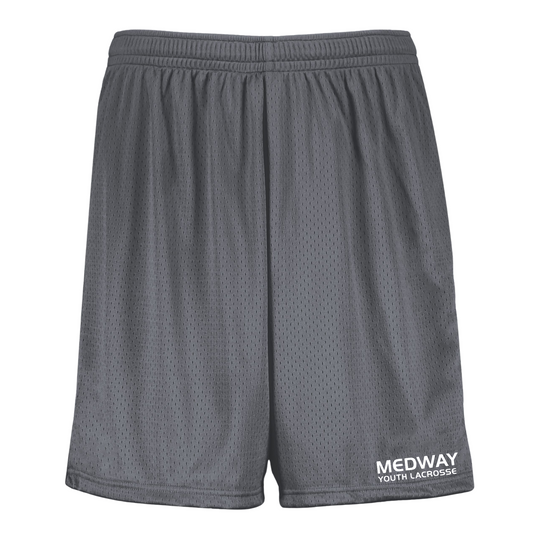 MEDWAY YOUTH LACROSSE YOUTH MESH SHORTS - GRAY