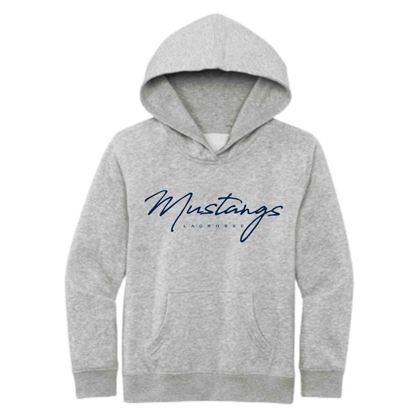 MEDWAY YOUTH LACROSSE MUSTANGS YOUTH HOODIE - GRAY