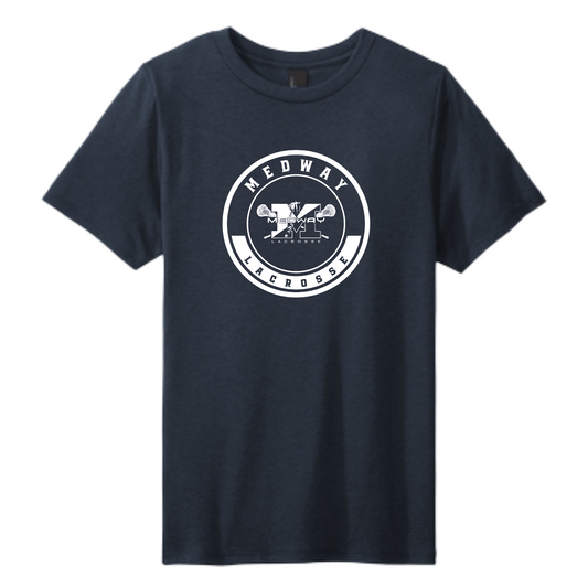 MEDWAY YOUTH LACROSSE MUSTANGS YOUTH TEE - NAVY