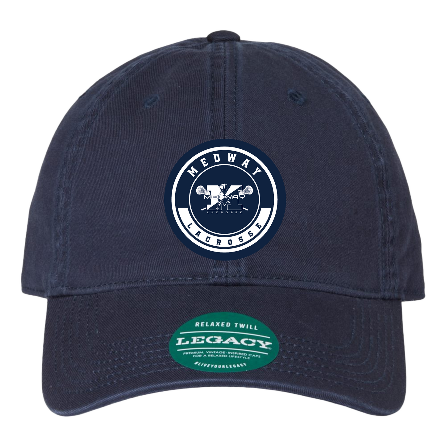 MEDWAY YOUTH LACROSSE RELAXED TWILL DAD HAT - NAVY