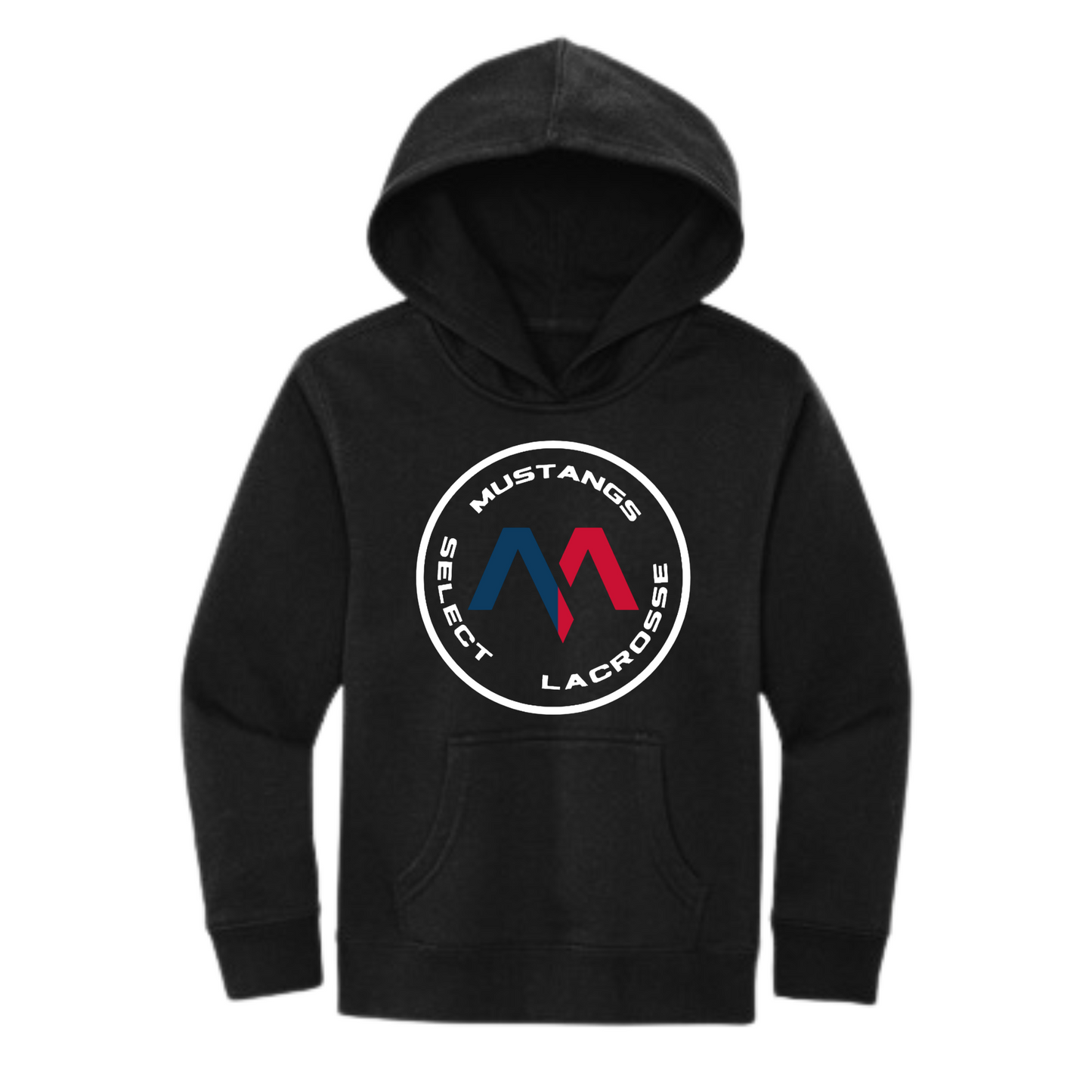 SELECT BOYS LACROSSE CIRCLE LOGO YOUTH HOODIE - BLACK