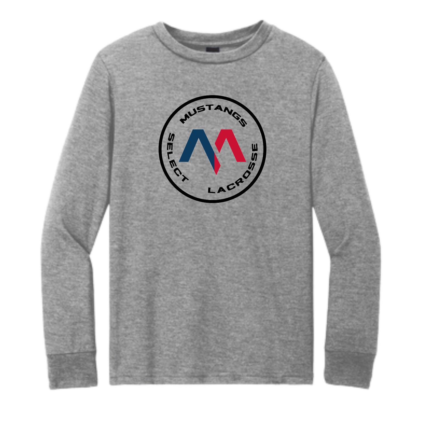 SELECT BOYS LACROSSE CIRCLE LOGO YOUTH LONG-SLEEVE TEE - GRAY