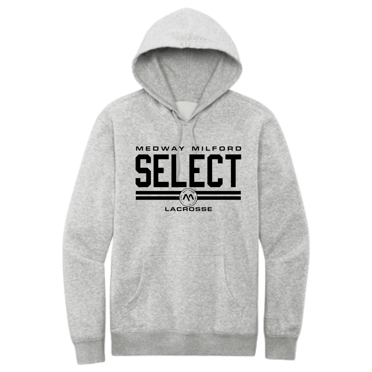SELECT BOYS LACROSSE DOUBLE LINE ADULT HOODIE - GRAY