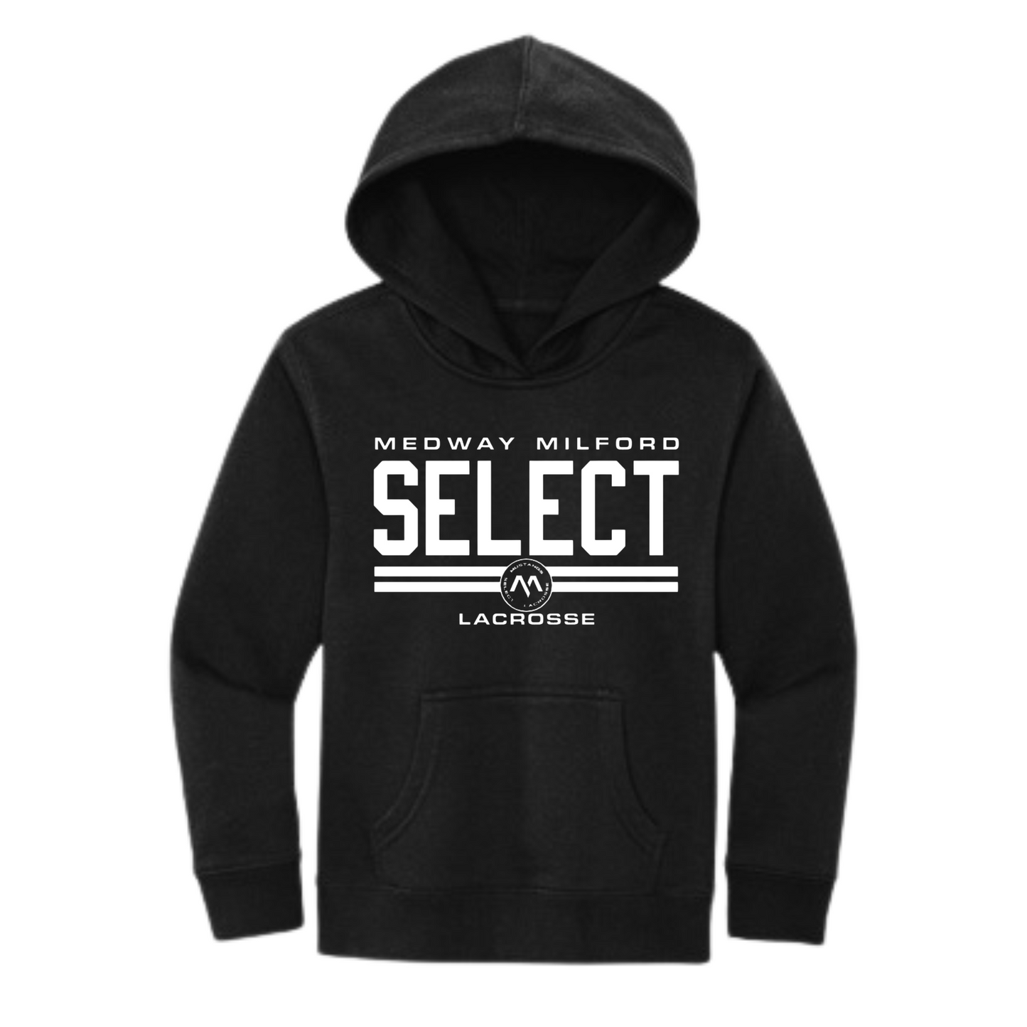 SELECT BOYS LACROSSE DOUBLE LINE YOUTH HOODIE - BLACK