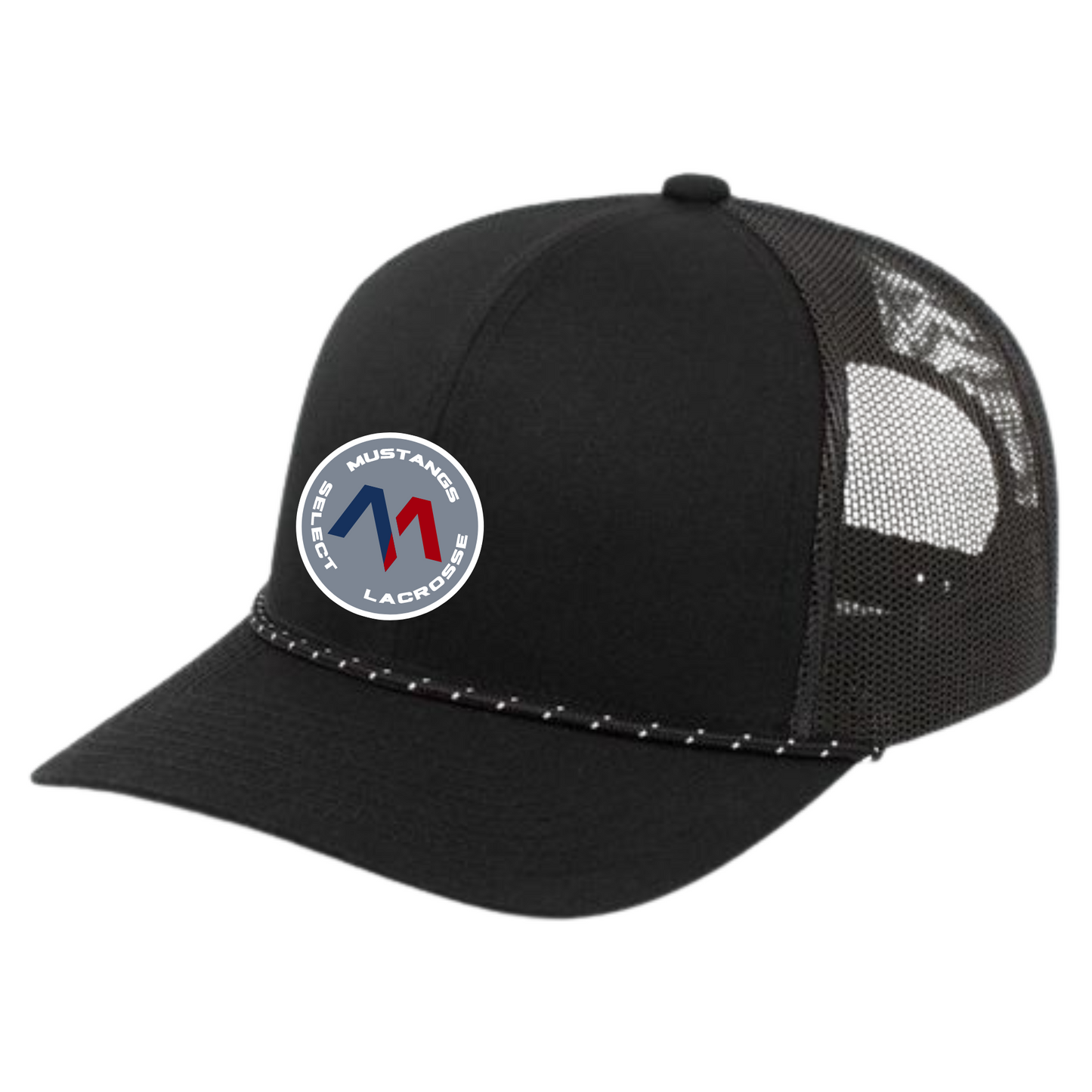 SELECT BOYS LACROSSE TRUCKER SNAPBACK BRAID CAP - BLACK